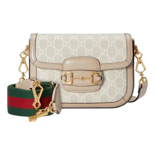 (WMNS) Gucci Horsebit 1955 GG Mini Bag 'Beige White' 658574-UULAG-9682