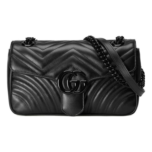 (WMNS) Gucci GG Marmont Matelasse Shoulder Bag Small 'Black' 443497-DTDFV-1000