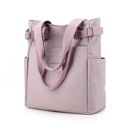 Women's Solid Color Nylon Shoulder Bag