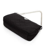 Prada Black Tessuto Nylon Quilted Chain Crossbody Bag