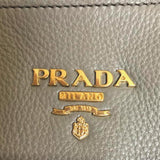 Prada Gray Vitello Phenix Shopping Tote Bag