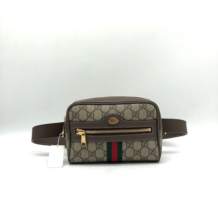 Gucci Beige GG Supreme Monogram Canvas Belt Bag Medium Bumbag