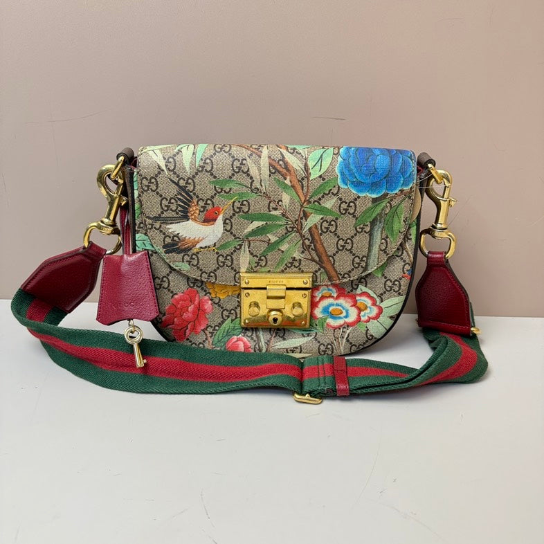 Gucci GG Flora Canvas Crossbody Bag Multicolor Medium