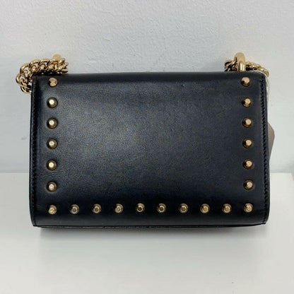 Gucci Black Padlock Bag with Pearl and Stud Accents Medium Size