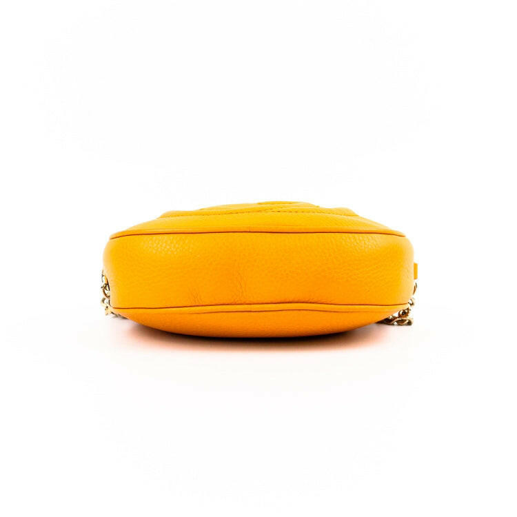 Gucci Soho Shoulder Bag with Dustbag in Yellow Leather, Small Size