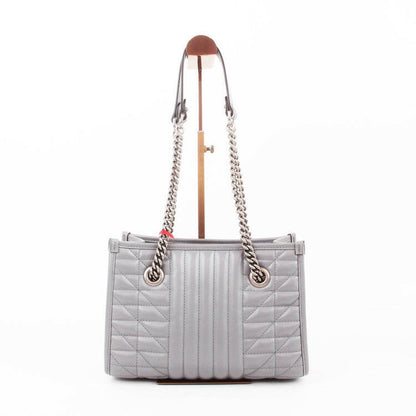 Gucci GG Marmont Matelassé Leather Medium Shoulder Bag - Light Gray