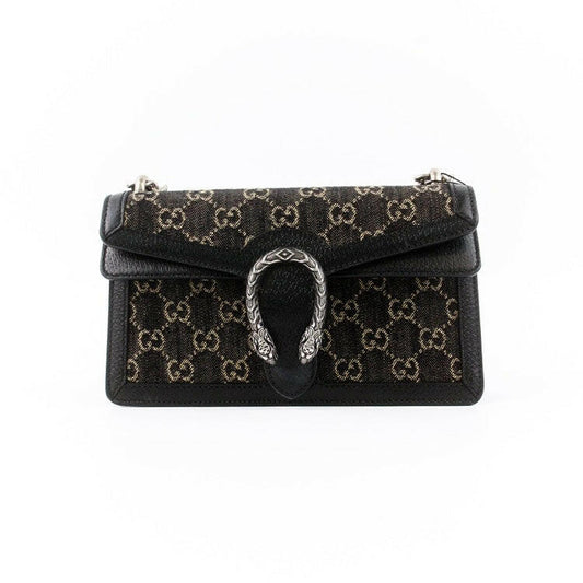 Gucci Dionysus Small Bag Black Monogram Canvas and Leather.