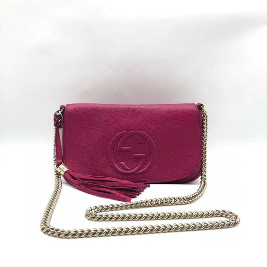 Gucci Soho Disco Pink Leather Shoulder Bag