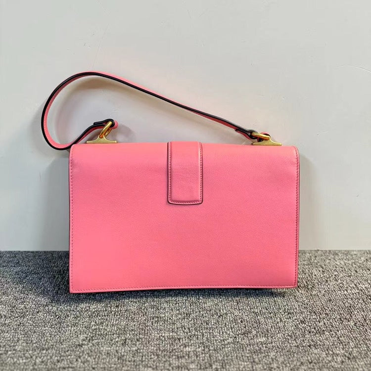 Gucci Broadway Pink Leather Embellished Shoulder Bag Medium