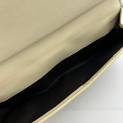 Gucci Beige Brown GG Canvas Leather Clutch Wristlet Medium Size