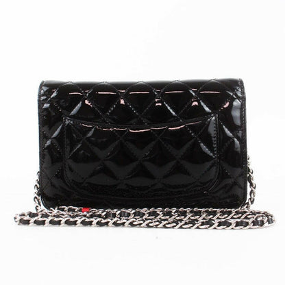 Chanel Wallet On Chain (WOC) Black Quilted Leather Small Crossbody Bag 2015