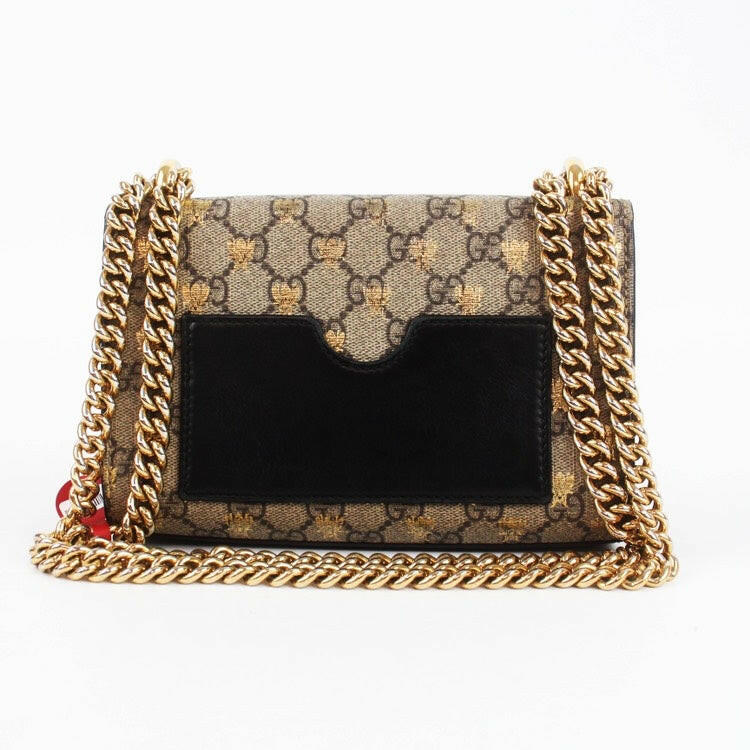 Gucci Bee Padlock Bag Beige/Black Monogram Small