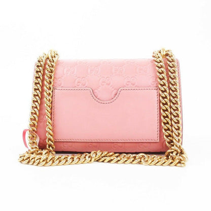 Gucci Padlock Small Pink Leather Bag with Gold Chain