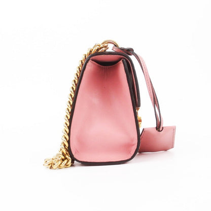 Gucci Padlock Small Pink Leather Bag with Gold Chain