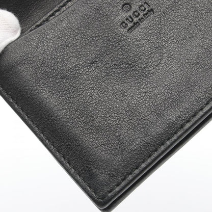 Gucci Black Leather Sima Name Card Holder Wallet