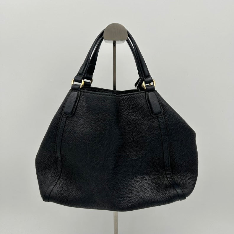 Gucci Black Leather Shoulder Bag Medium Size