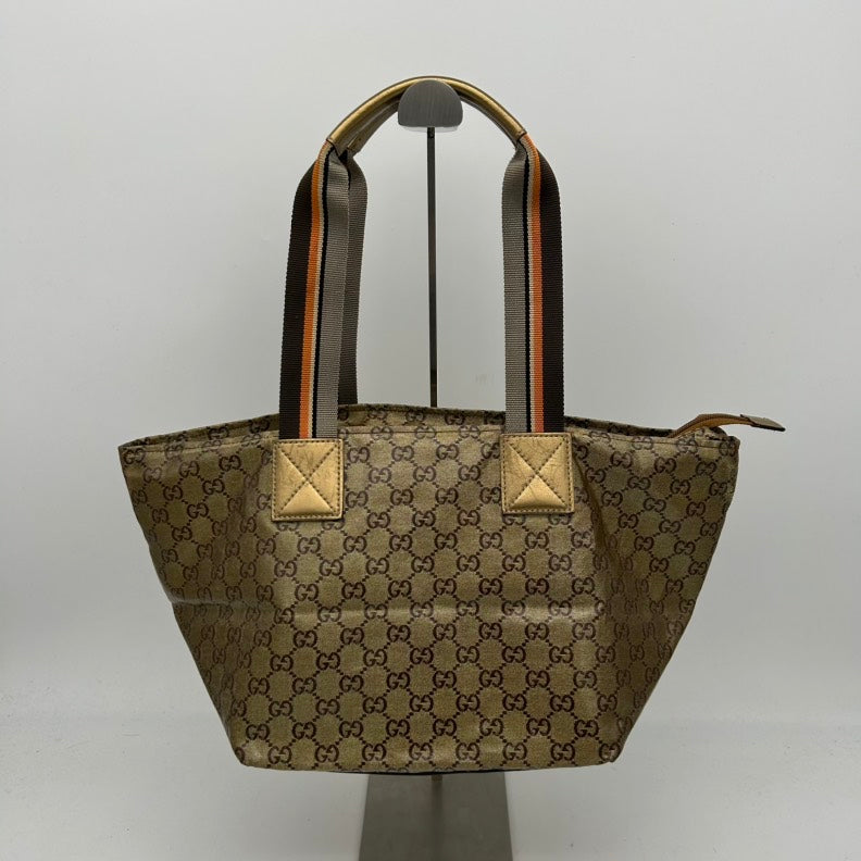 Gucci Beige Monogram Leather Shoulder Bag