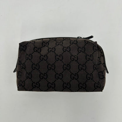 Gucci GG Supreme Black Canvas Clutch Wristlet Small