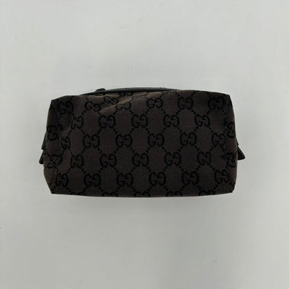 Gucci GG Supreme Black Canvas Clutch Wristlet Small