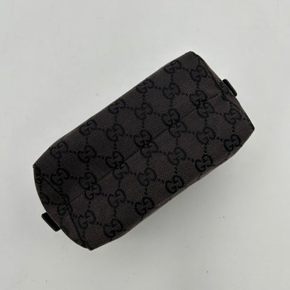 Gucci GG Supreme Black Canvas Clutch Wristlet Small