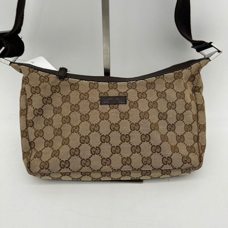 Gucci Canvas Brown Small Crossbody Bag