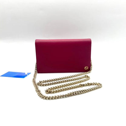 Gucci Rose Wallet On Chain WOC Gold Chain Strap