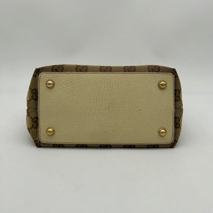 Gucci Beige Canvas Shoulder Bag Medium Size