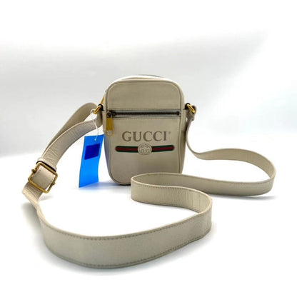 Gucci Beige Leather Crossbody Bag Medium