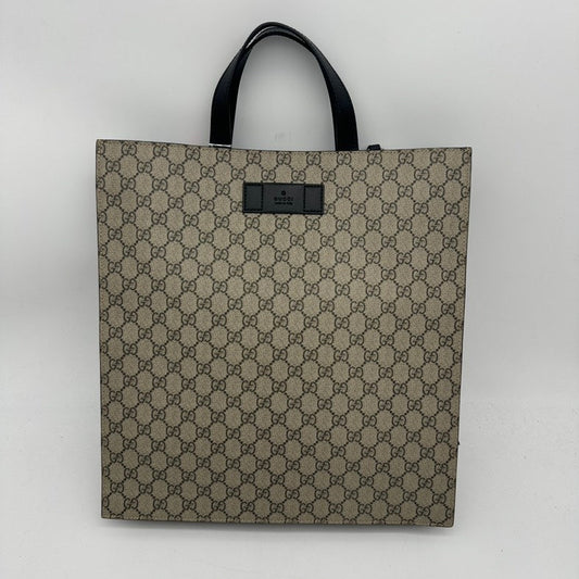 Gucci Beige GG Canvas Tote Handbag Medium Size