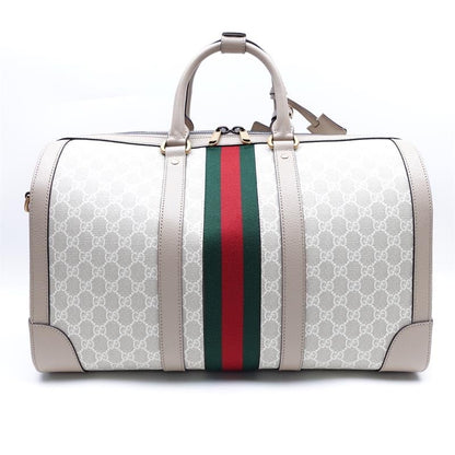 Gucci Ophidia Beige Coated Canvas Shoulder Bag Medium