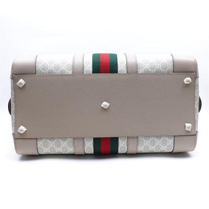 Gucci Ophidia Beige Coated Canvas Shoulder Bag Medium