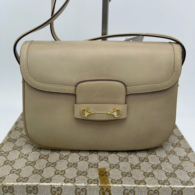 Gucci Beige Leather Crossbody Bag Medium