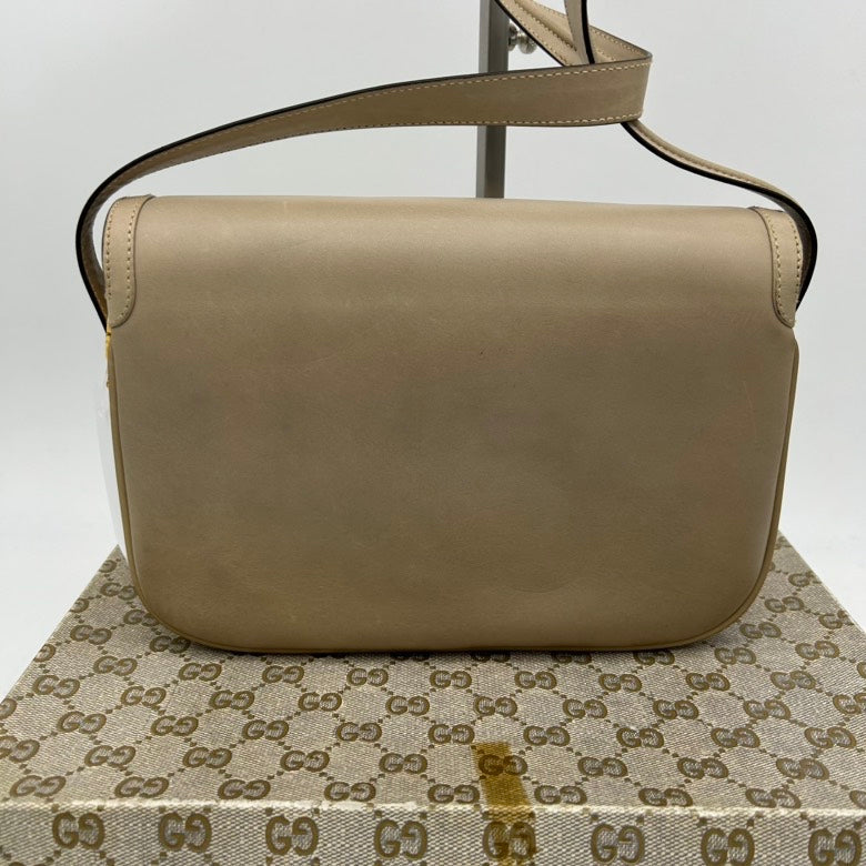 Gucci Beige Leather Crossbody Bag Medium