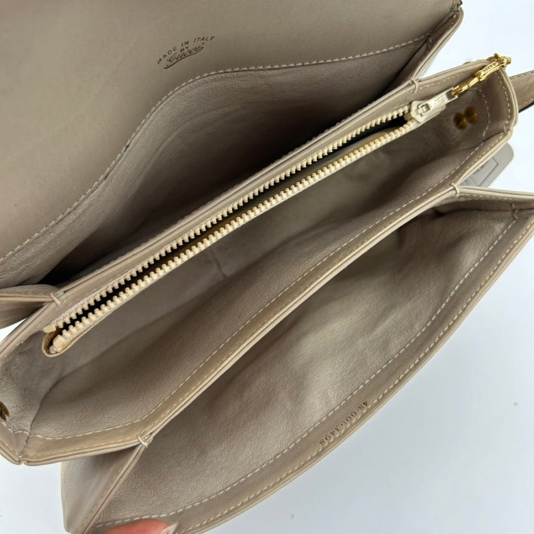 Gucci Beige Leather Crossbody Bag Medium