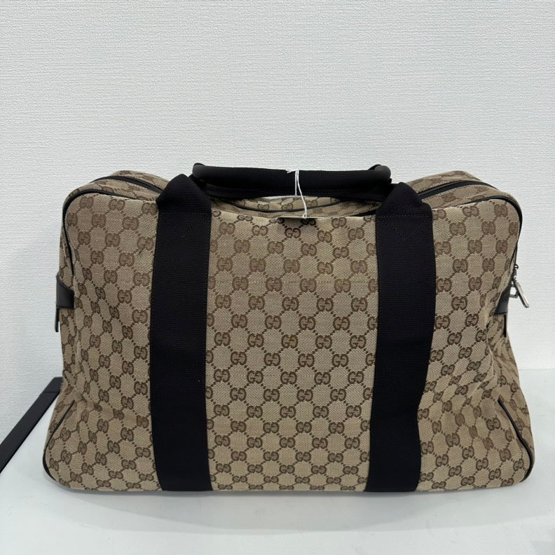 Gucci GG Canvas Beige Brown Large Travel Bag