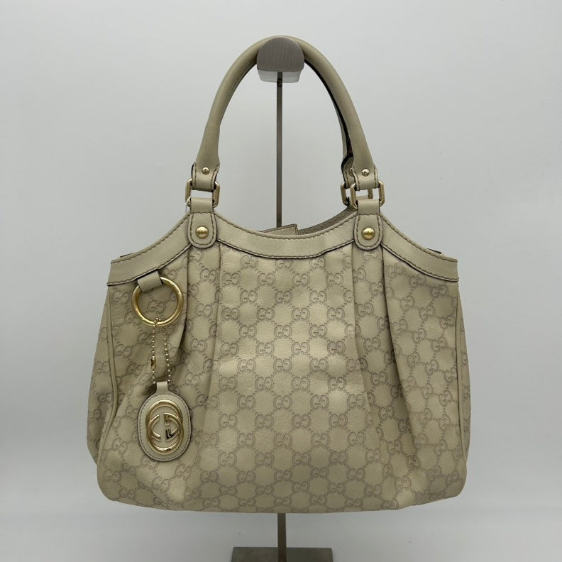 Gucci Beige Leather Shoulder Bag Medium