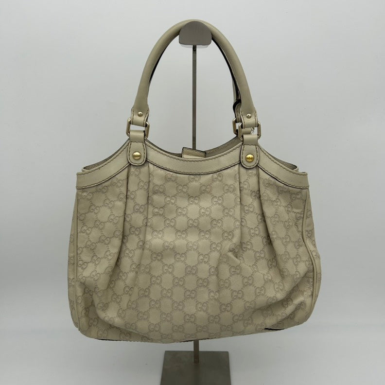 Gucci Beige Leather Shoulder Bag Medium