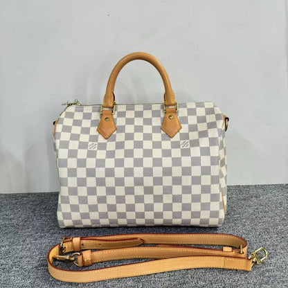 Louis Vuitton Speedy Damier Azur Canvas Top Handle Bag Medium