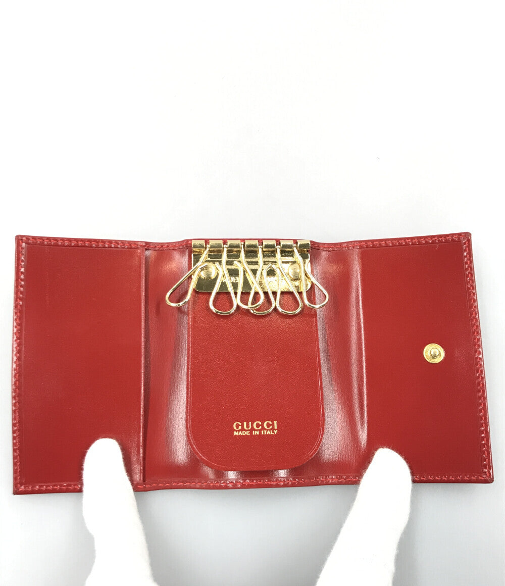 Gucci Red Leather Clutch Wristlet Small