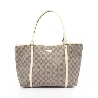 Gucci GG Supreme Beige White PVC Leather Star Shoulder Tote Bag