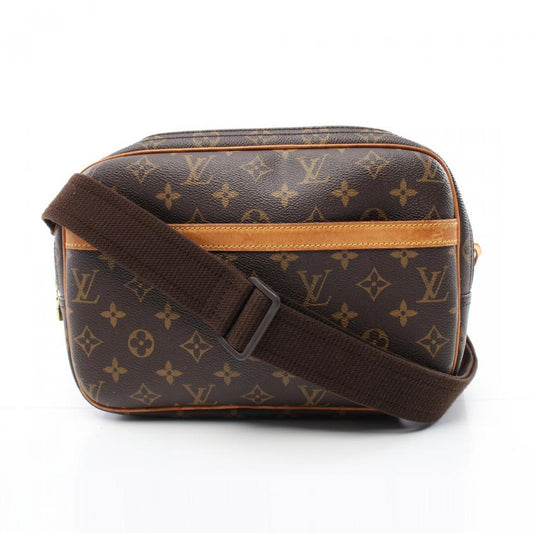 Louis Vuitton Reporter PM Monogram Brown PVC Leather Shoulder Bag