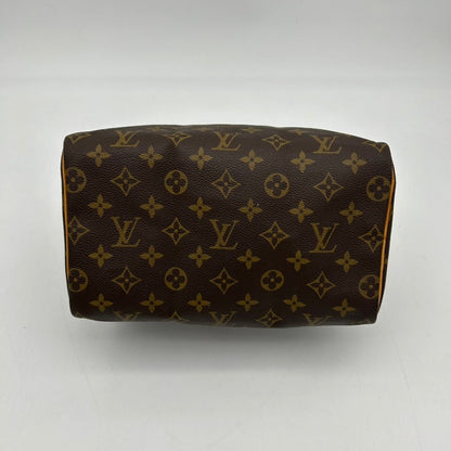 Louis Vuitton Monogram Speedy25 Brown Leather Handbag 25cm