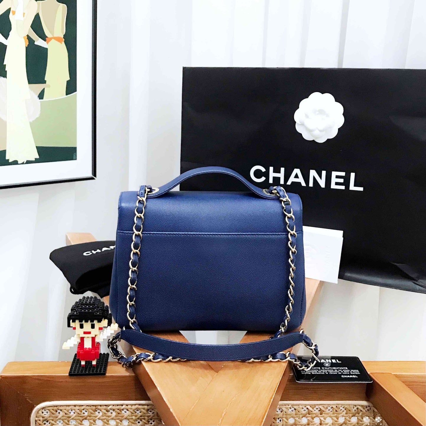 Chanel 2017 Blue Medium Messenger Bag