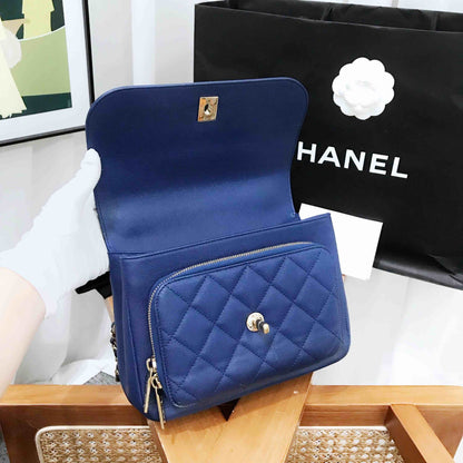 Chanel 2017 Blue Medium Messenger Bag