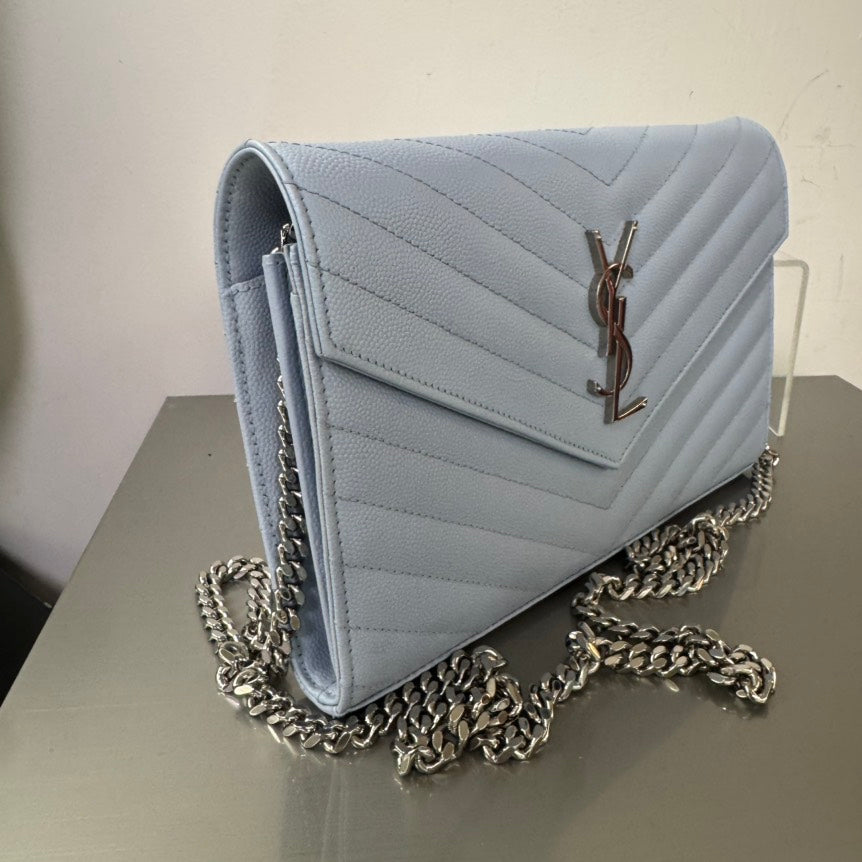 YSL Saint Laurent Sunset Light Blue Crossbody Bag