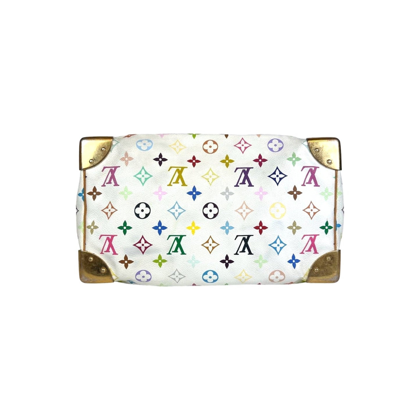 Louis Vuitton Speedy 30 White Multicolor Monogram Canvas