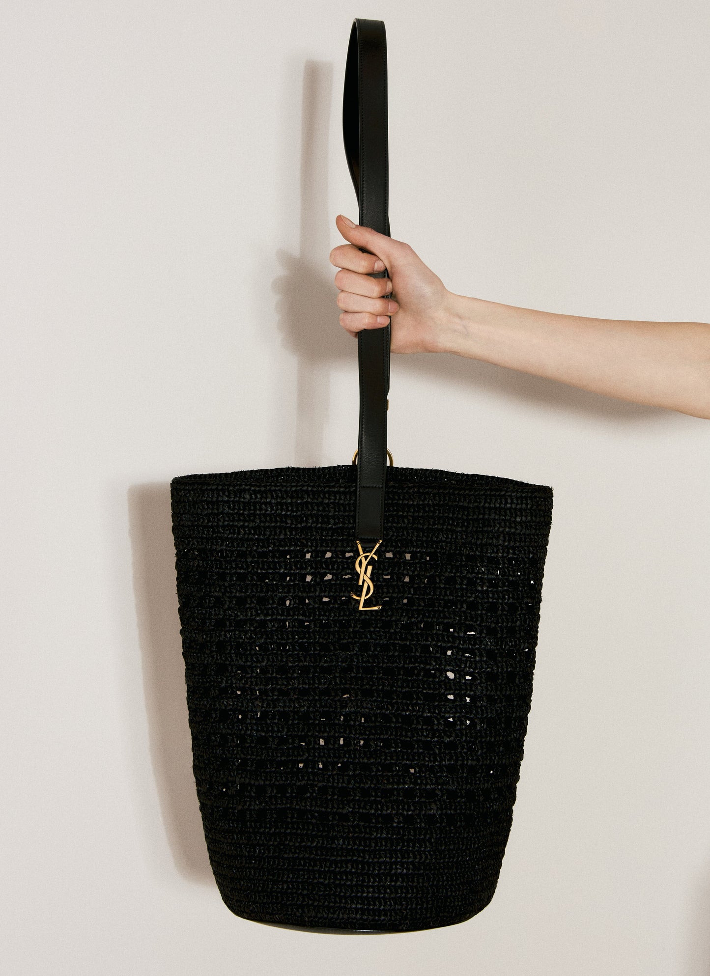 Saint Laurent Women Raffia Bucket Bag