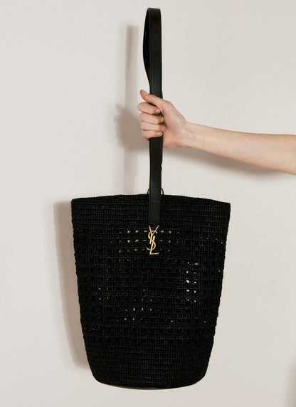 Saint Laurent Women Raffia Bucket Bag