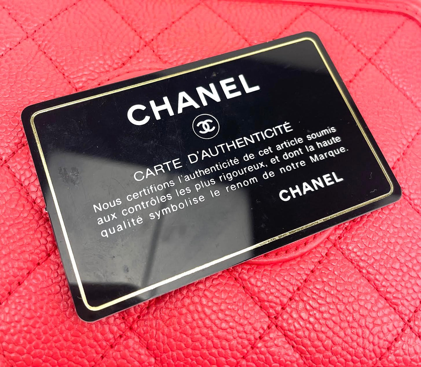 CHANEL Small Filigree Vanity Case Salmon Pink