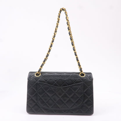 CHANEL Matelasse Lamb Skin Double Flap Chain Shoulder Bag